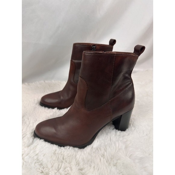 Cole Haan Leather Livingston Dark Brown Boot Size 7B - Picture 2 of 8